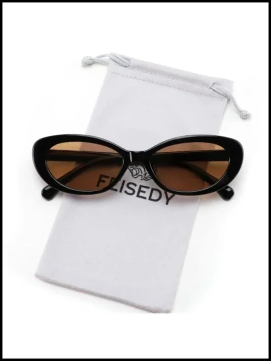 Retro Oval Cat Eye Sunglasses UV400 Protection Lightweight Plastic