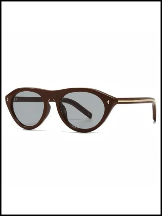 Retro Oval Cat Eye Sunglasses with UV400 Protection