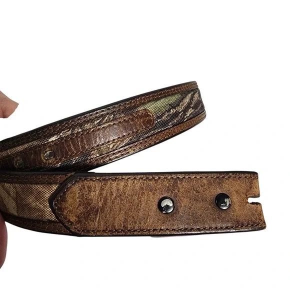 Kids John Deere Camo Leather Belt Rustic‎ Western Style Youth Size 28