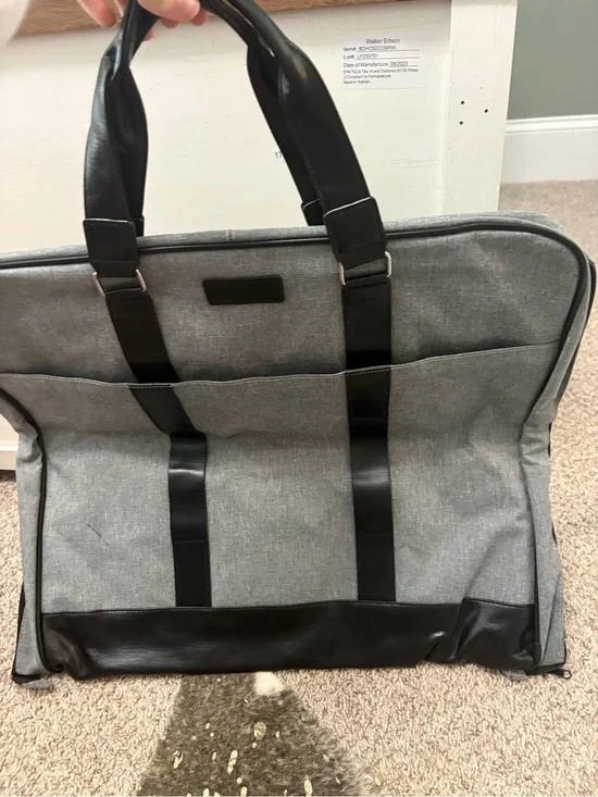 Grey and Black Travel Garment Bag