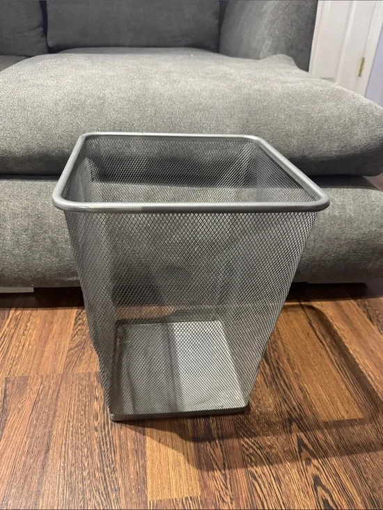 Mesh Wastebasket - Gray