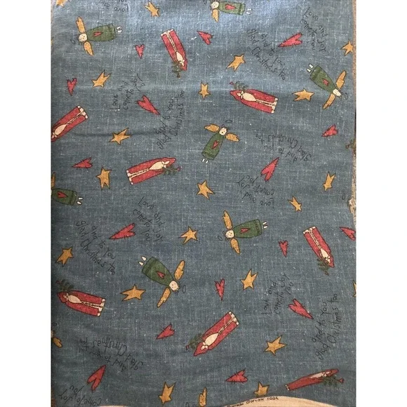 Country Stitches Christmas Cotton Fabric 1995 Brenda Gervais 96 X 43.5