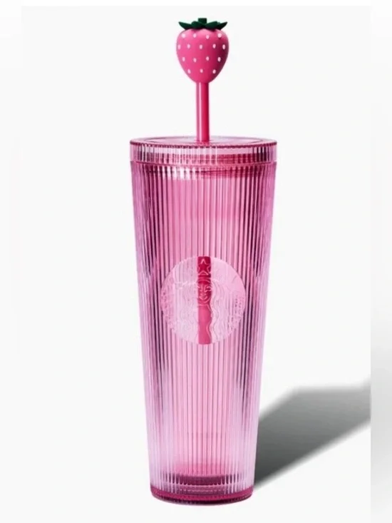 Syarbucks ❗️LIMITED EDITION❗️Pink Drink Strawberry Tumbler with Straw Topper