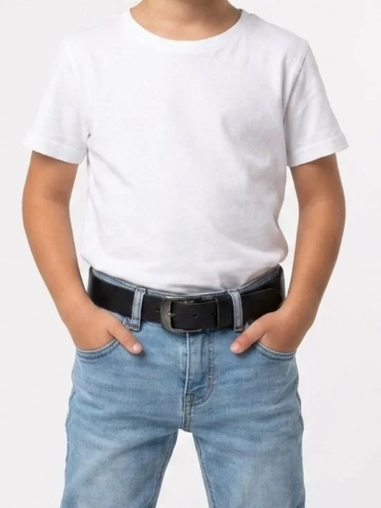 H&M Kids/Teens Genuine Leather Belt | Black | Size 65 (Fits Adult XS)