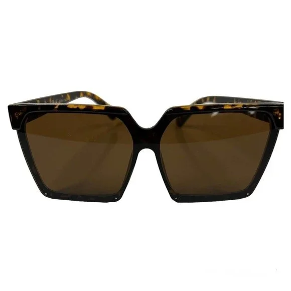 Sunglasses Brown turtle shell chic square colored stylish boho baddie normcore