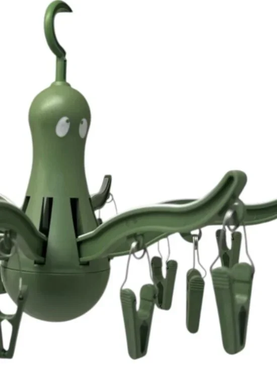 PRESSA 905.791.57 Hanging dryer with 16 clothes clips, green