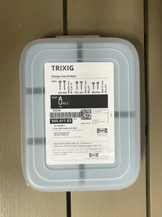 TRIXIG 505.637.47 200-piece wood screw set
