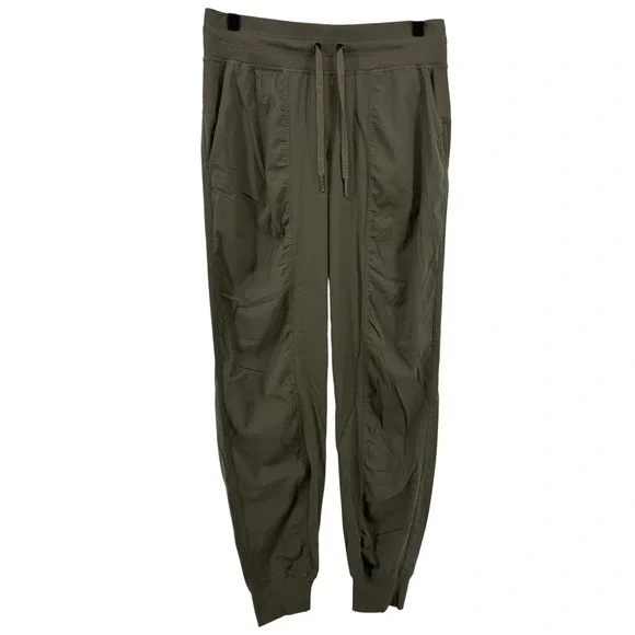 Lululemon Dance Studio Mid-Rise Jogger Carob Brown Green Women 6 Active W5ENMS
