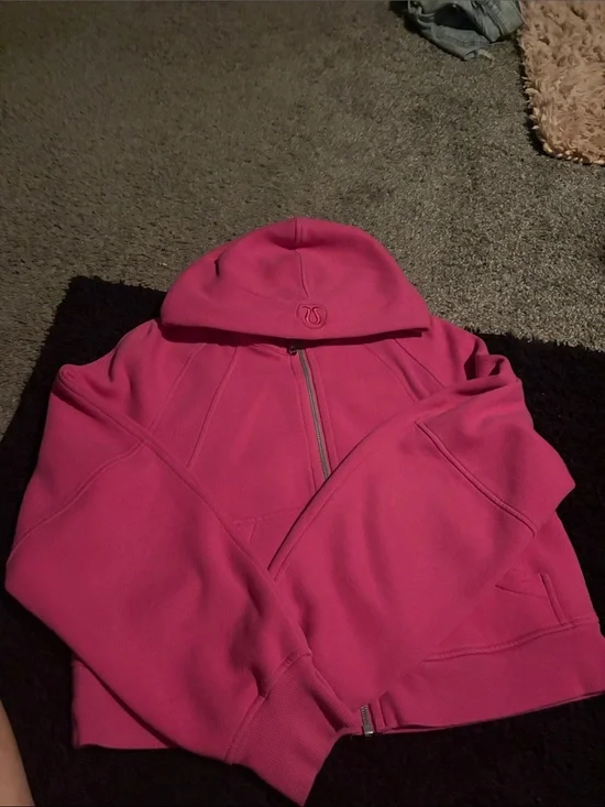 lululemon athletica Hot Pink Full-Zip Hoodie Sweater