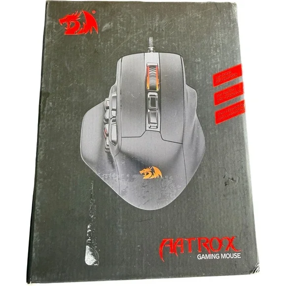 Redragon M811 Aatrox MMO Gaming Mouse 15 Buttons Wired RGB 12400 DPI NEW SEALED