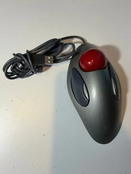 Logitech T-BC21 Trackman Trackball USB Wired Marble Mouse
