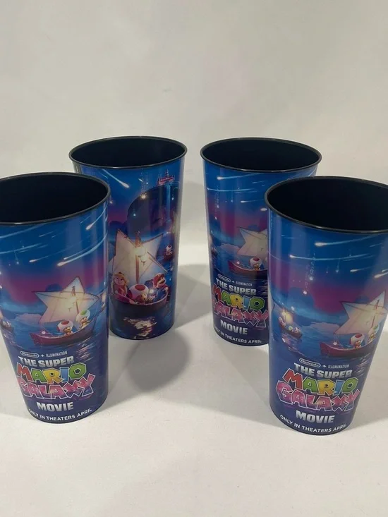 Super Mario Galaxy Movie Promo Cups Set Of 4
