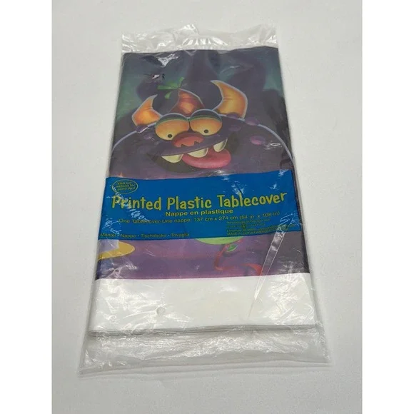 Creative Converting Monster Mania Printed Plastic Tablecover 54x108 Birthday
