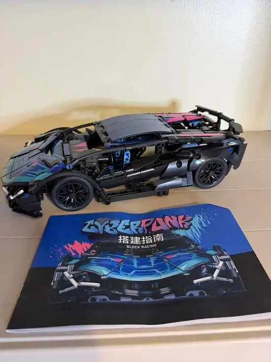 Menbis Narwhal 1280 Piece 1:14 Scale Lam-BOR MK2 Sports Car MOC Building Block K