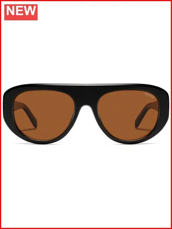 Retro Oversized Aviator Polarized Sunglasses Women Trendy Chic Vintage Style