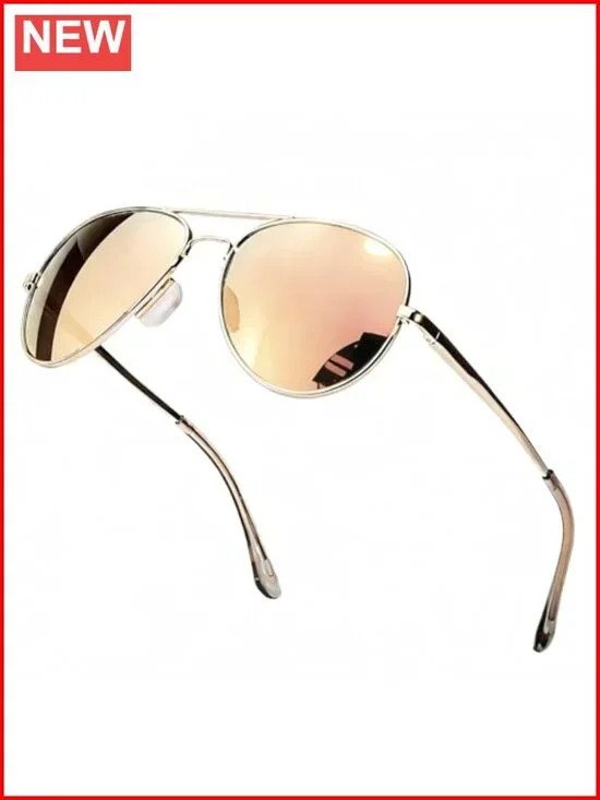 Oversized Aviator Polarized Sunglasses with UV Protection