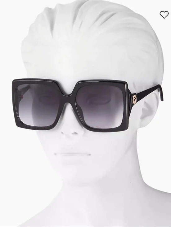 Gucci Black Oversized Square Sunglasses Women