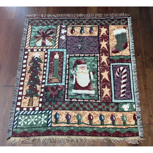 Mohawk Rug & Textiles‎ Throw Tapestry Blanket Christmas Made in USA 56