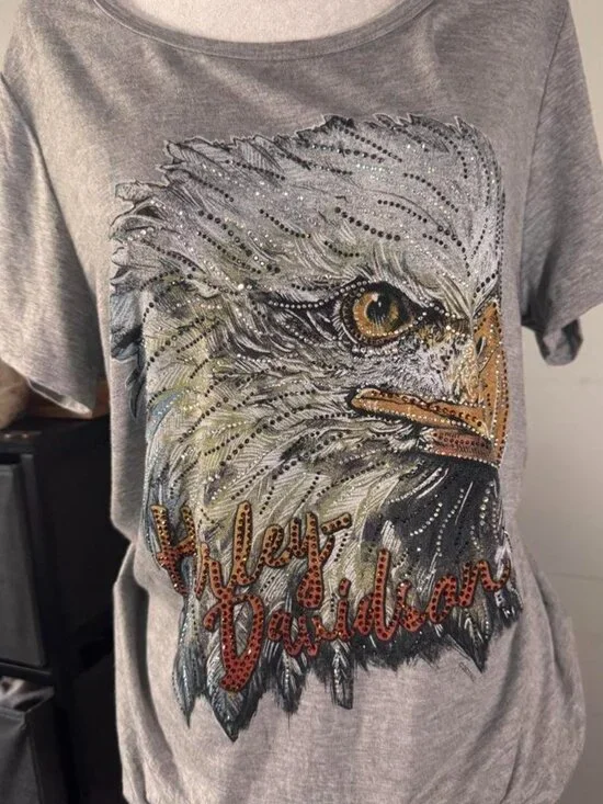 Harley Davidson Women's Grey T-shirt