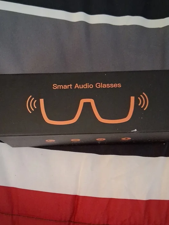 Smart Audio Glasses - Black with Orange Accent