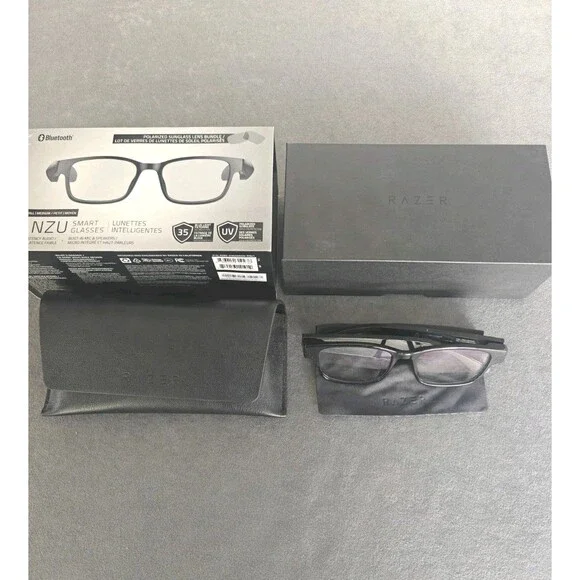 Razer Anzu Smart Glasses Bluetooth Audio Eyewear S/M w Box Tested
