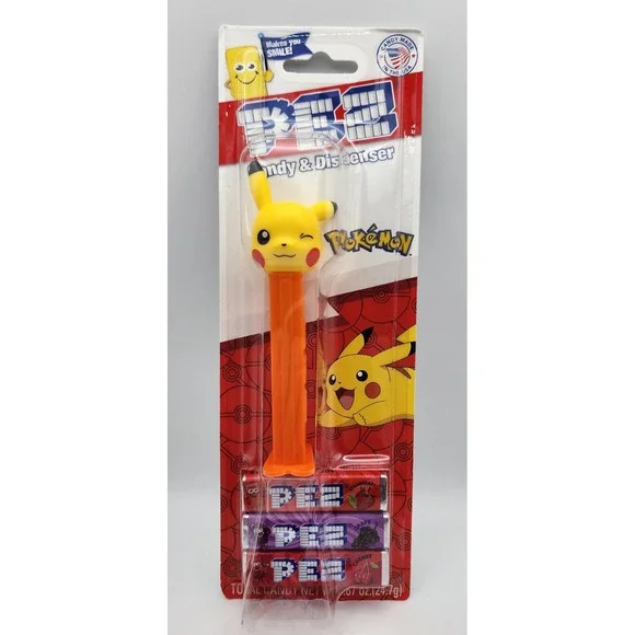 2023 Pez Pikachu Winking‎ New on Card