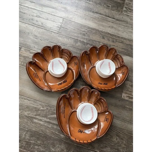 Plastic CHIP MITT 3 Pack SERVING‎ / PARTY Baseball Glove Chip Official Big Scoop
