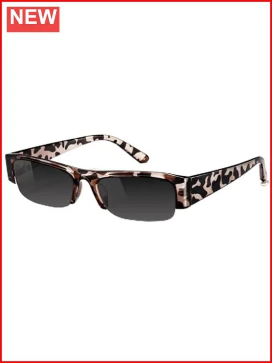 Polarized Semi Rimless Round Sunglasses with UV Protection