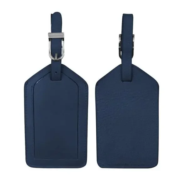 Leather Luggage Tag | Classic Navy