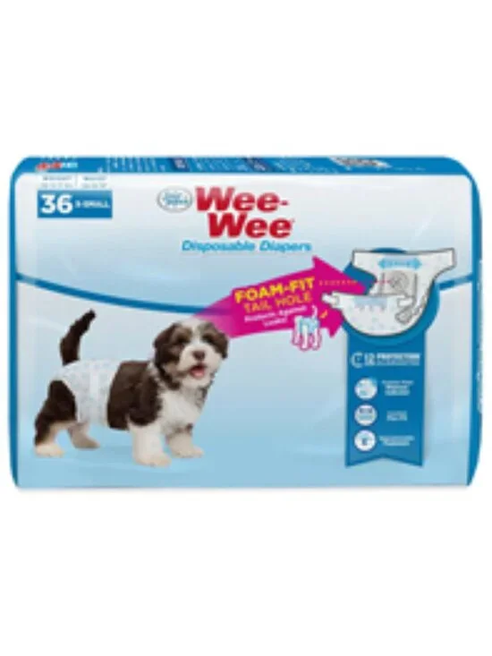 NWT ~ Wee-Wee Disposable Dog Diapers, X-Small, Waist up to 12