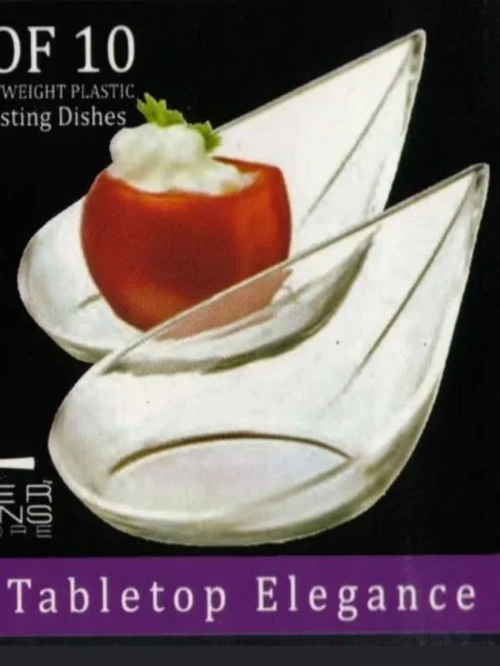 Clear Disposable Tasting Dishes - Elegant Clear Party Serving Spoons