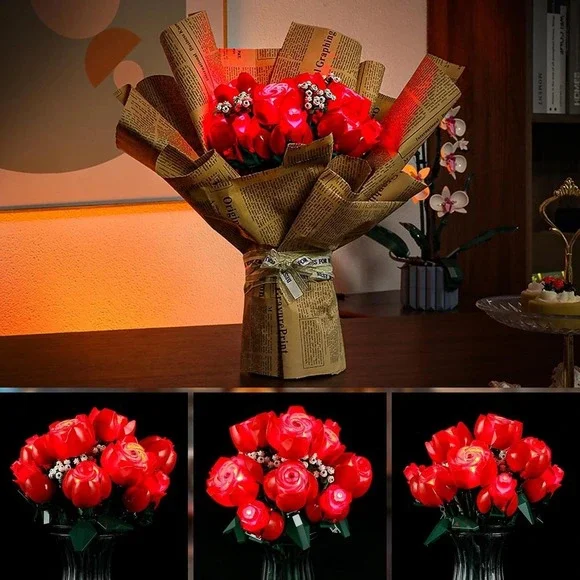 YEABRICKS LED Lighting Kit‎ for LEGO Bouquet of Roses 10328 - No Lego Model