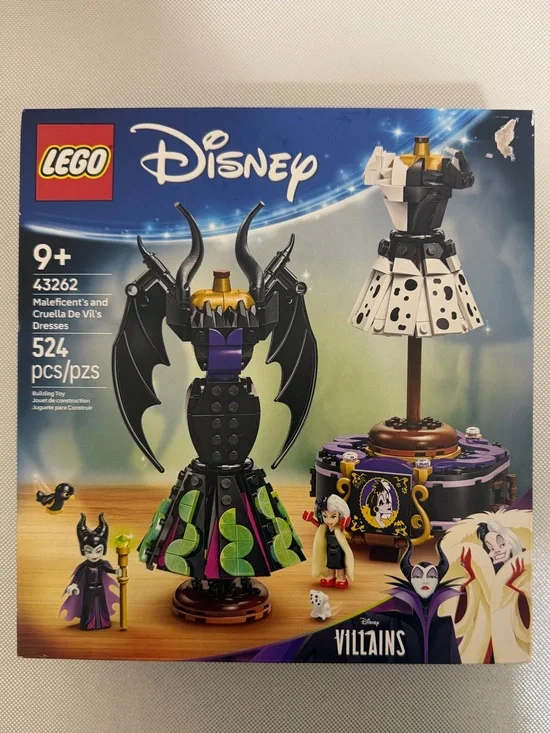 LEGO 43262 Maleficent's and Cruella De Vil's Dresses - New & Sealed