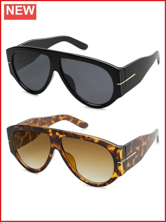 Oversized Retro Aviator Sunglasses Classic Vintage Sun Glasses