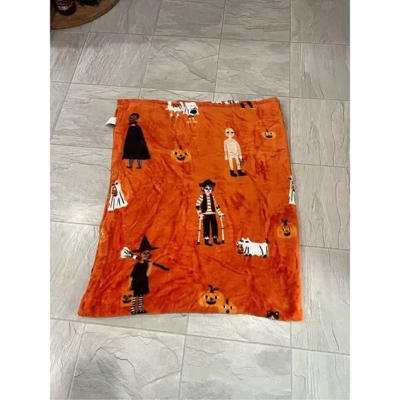 Trick Or Treat Halloween Holiday Throw Blanket