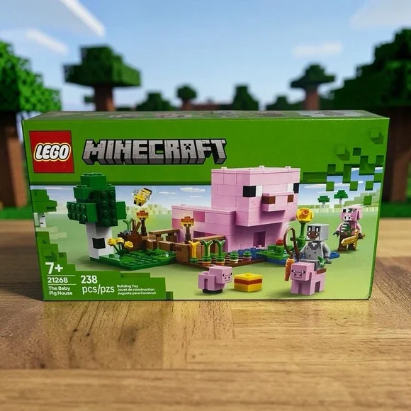 LEGO Minecraft The Baby Pig House 238 Pcs Toy 7+ Figures Playset 21268
