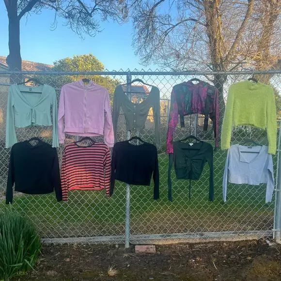 Long Sleeve Shirts 10 piece Bundle Small Medium Crop Top Summer Spring Boobies