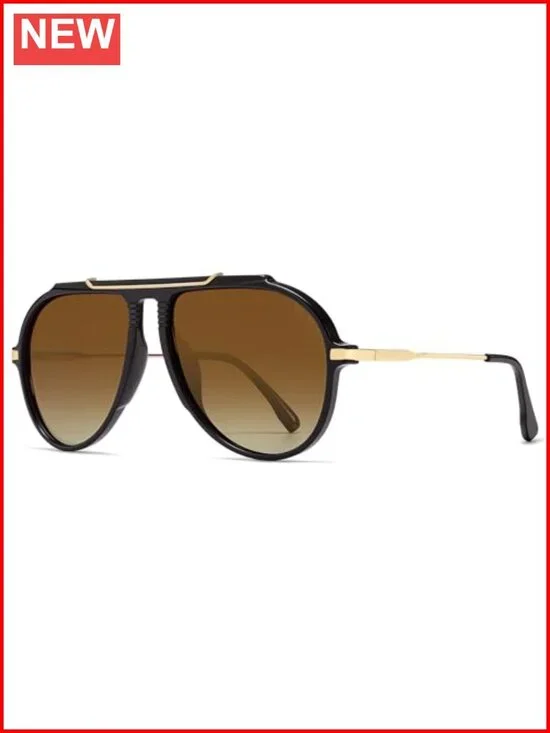Retro Oversized Aviator Sunglasses for Women Men Trendy Vintage Square Sun