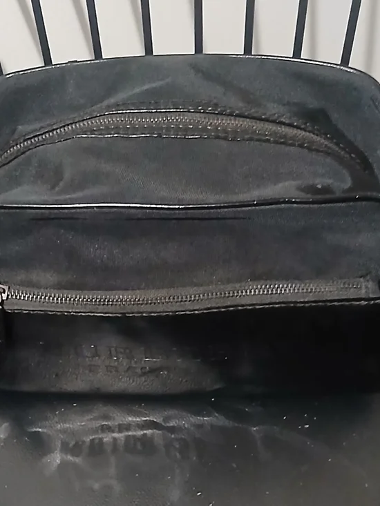 Burberry Black Canvas Travel Backpack with Front Zip Pocket