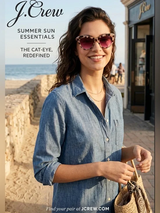 NWT ~ Women’s J. Crew Tortoise Cat-Eye Sunglasses with Gradient Lenses