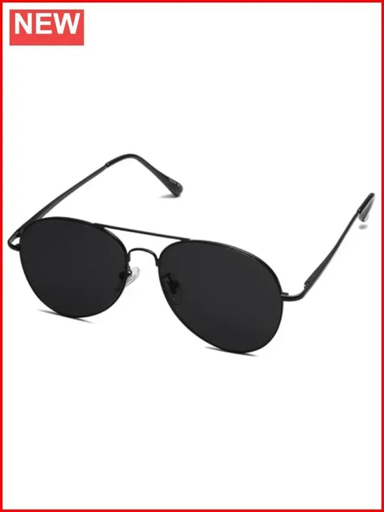 Classic Aviator Sunglasses Metal Frame Spring Hinges UV400 Protection