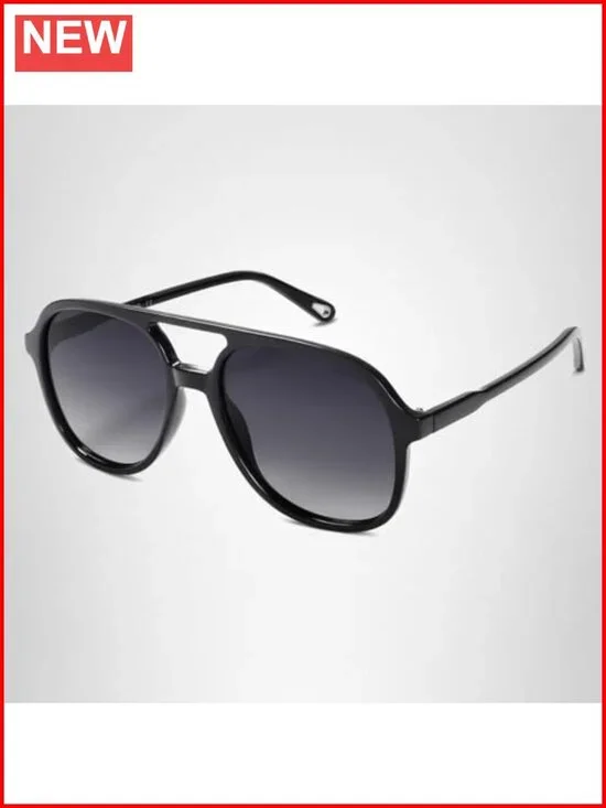 Retro Polarized Aviator Sunglasses Square Frame UV Protection