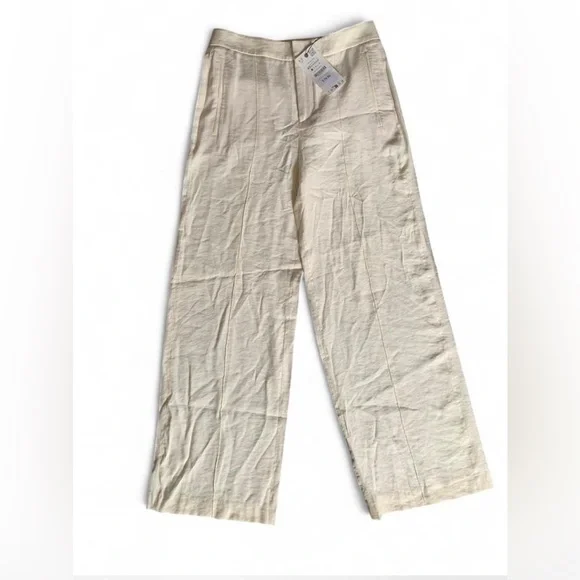 ✨ NWT Zara ZW Collection Linen Blend Wide Leg Pants XS