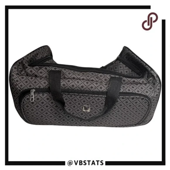 Unisex Geometric Lightweight Travel Luggage Carry‎ On Rolling Bag Black White