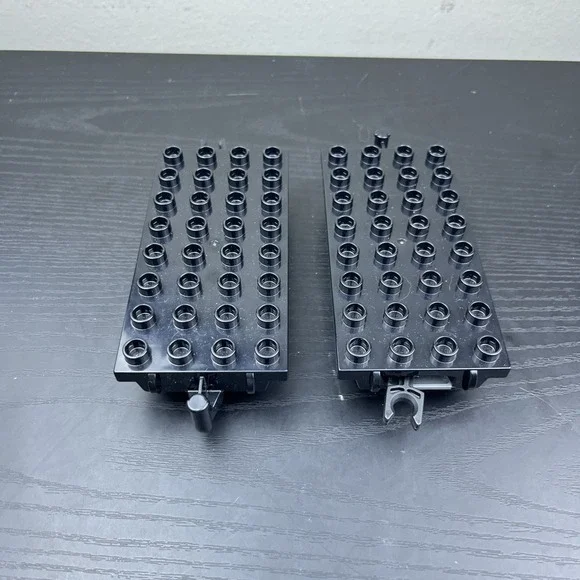 LEGO DUPLO Train Car Bases Black Lot of 2 Genuine Replacement Parts