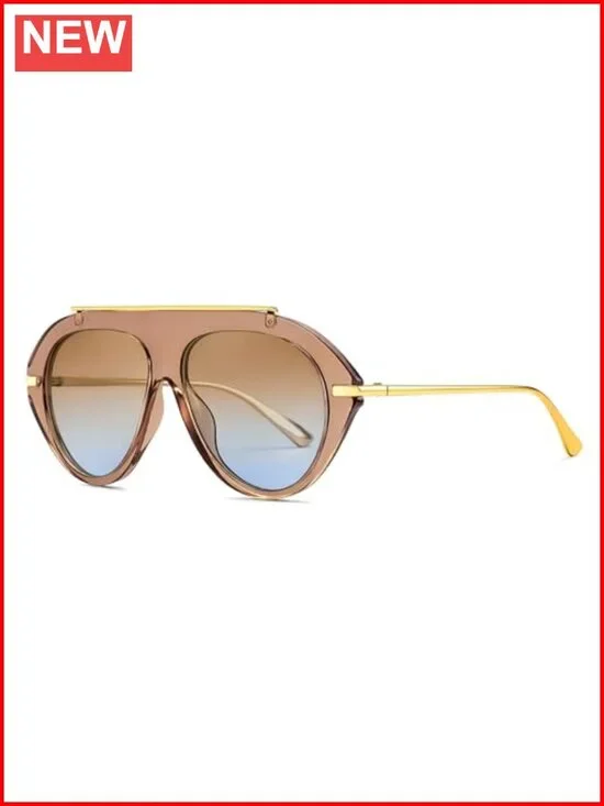 Retro Aviator Sunglasses Oversized 70s Vintage Metal Sun Glasses UV400