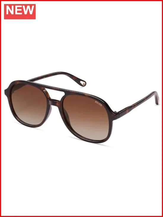 Retro Polarized Aviator Sunglasses with UV400 Protection