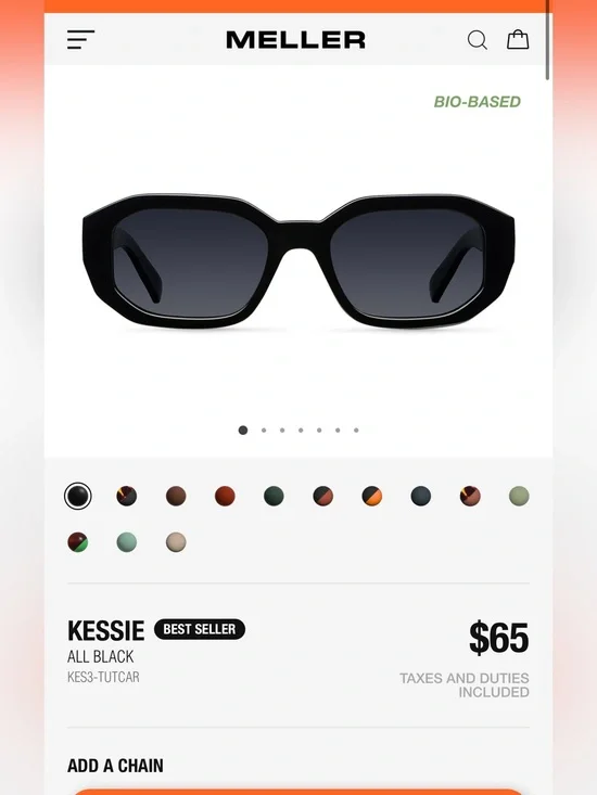 Meller Kessie All black sunglasses