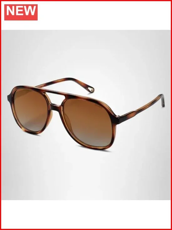Retro Polarized Aviator Sunglasses UV400 Protection Classic Square Shades