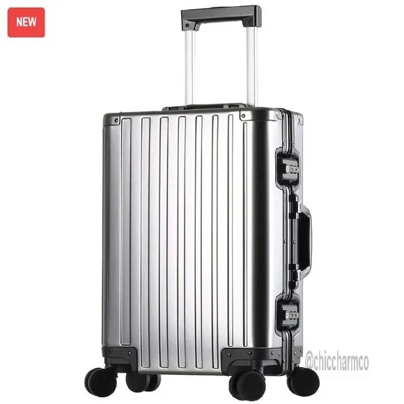 Aluminum Hardside Carry-On Suitcase with TSA Lock & Spinner Wheels